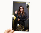 Birthday photobooth template 4x6 black white and gold balloons birthday mirror photo booth template
