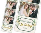 Wedding Photobooth Template, Floral Photobooth Template, 4x6 Wedding Photo booth Template, Sweet Sixteen, Sweet 16, Bridal Shower, 2x6