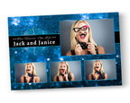 Wedding Photobooth Template Blue Glitter Bridal Shower Photo Booth Template SWEET 16 Photo booth Template Birthday Anniversary