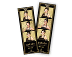 The Great Gatsby Photobooth Template Art Deco Black Gold Foil Wedding Geometric 1920s Photo Booth 2x6, Gatsby