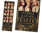The Great Gatsby Photobooth Template Art Deco Black Gold Foil Geometric 1920s Photo booth Template 2x6  Great Gatsby Groomsman