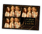 Great Gatsby Photobooth Template Art Deco Photobooth 2x6 Black Gold Foil 1920s Geometric Gatsby Wedding 20s Groomsman