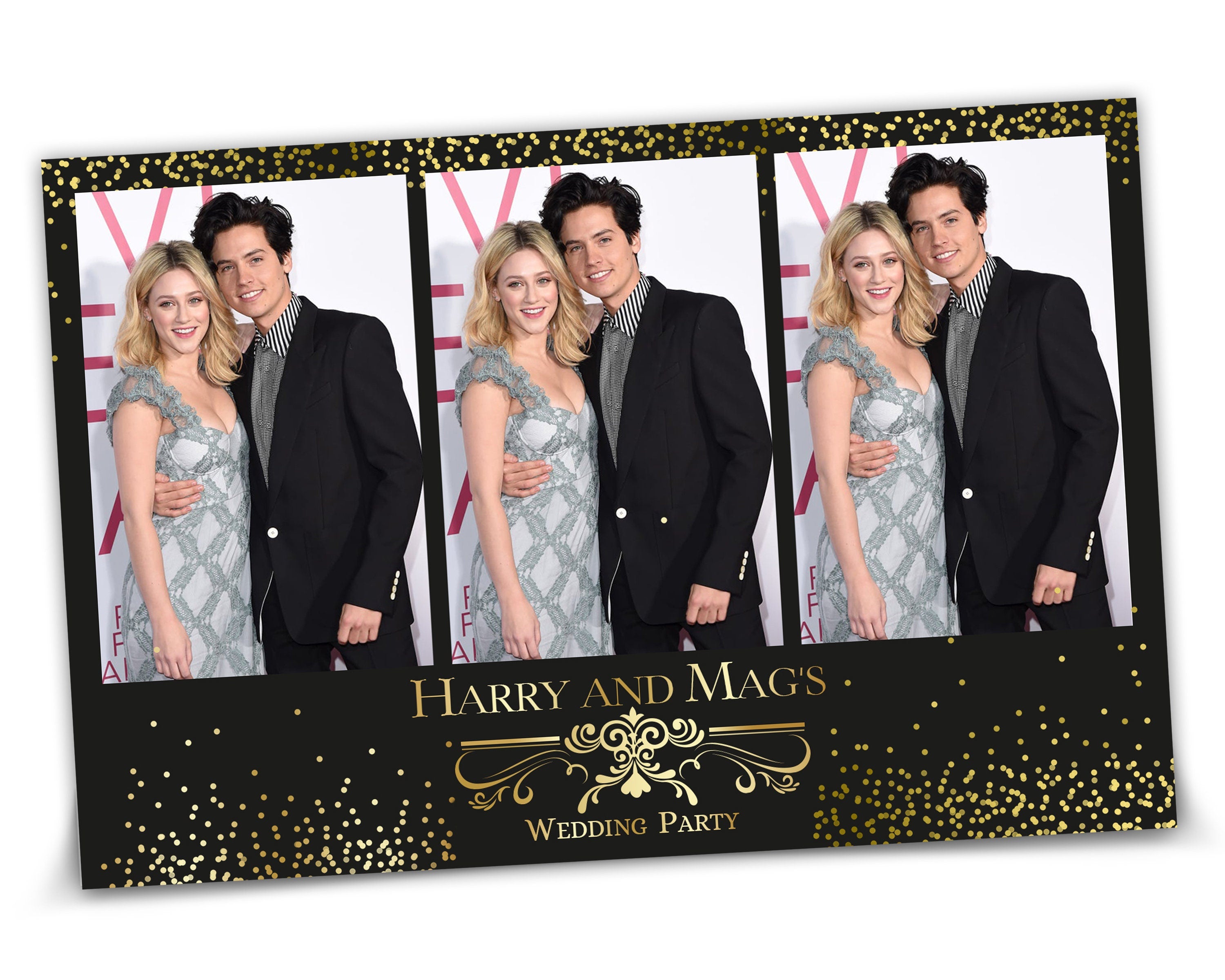 Photo Booth Template Wedding Bridal Sweet 16 Floral Anniversary Photo Booth Template 2x6 Photobooth Template