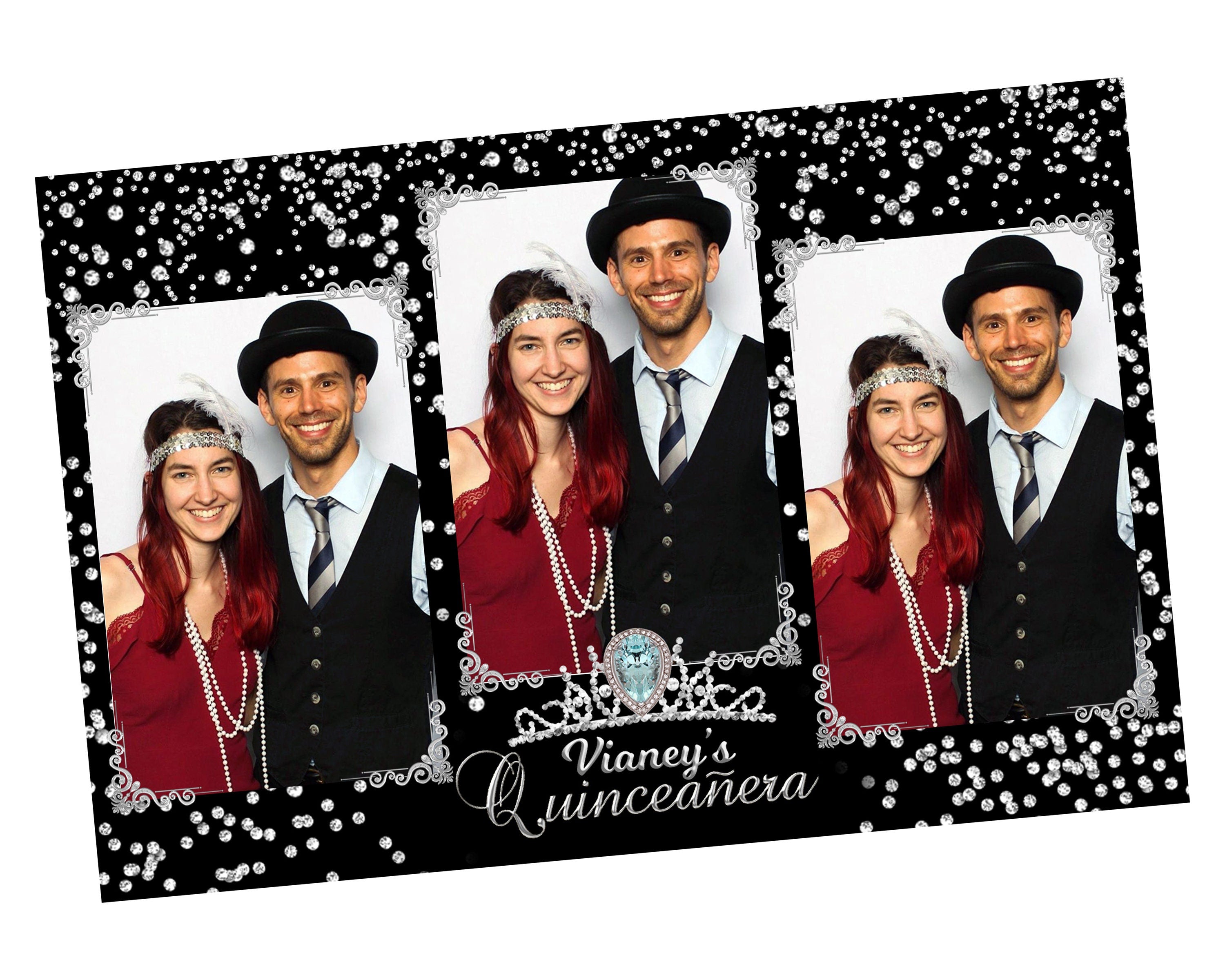 Sweet 16 Quinceanera Wedding Bridal Shower Birthday Starts Photobooth Template birthday photo booth Sixteen overlay