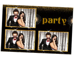 Golden Text Editable Party Holiday Night Festival Celebration Photo Booth Template Photobooth New Year