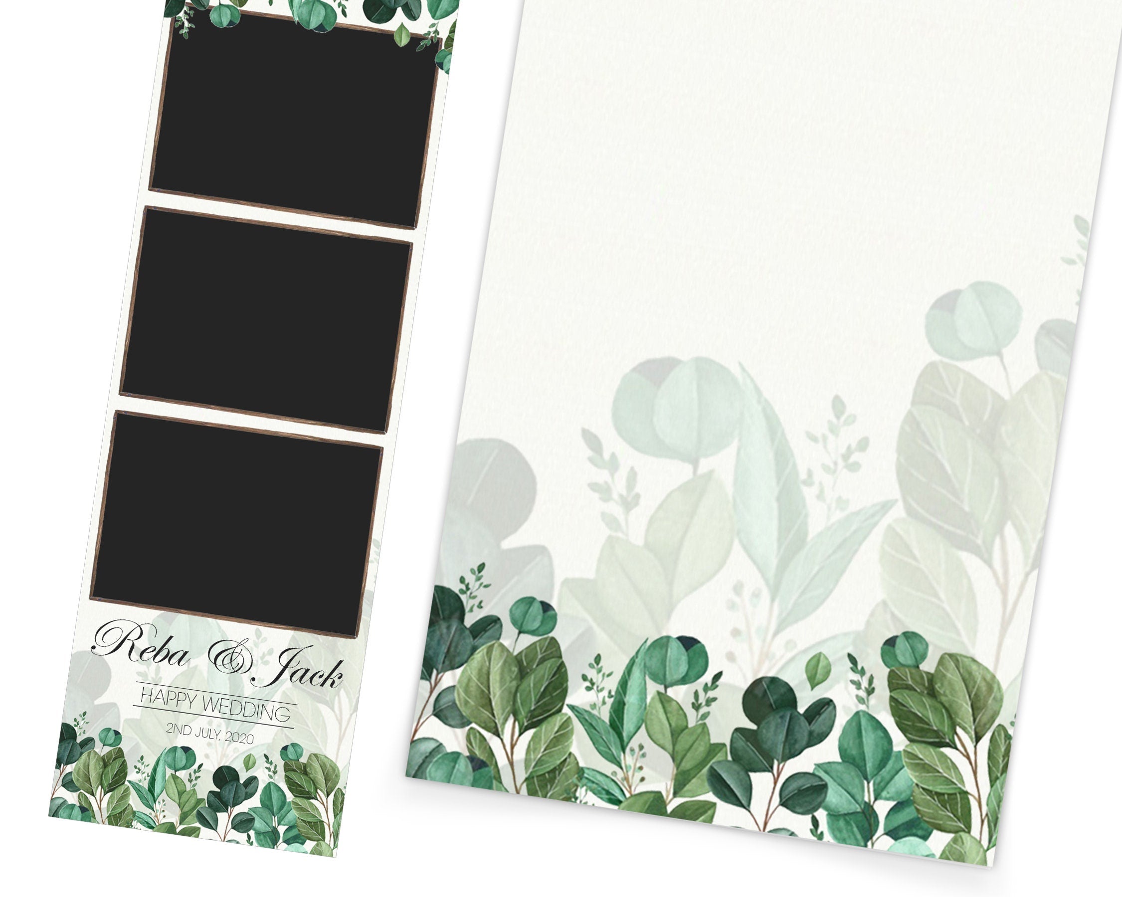 Photo Booth Template Wedding Bridal Shower Sweet 16 Birthday Photobooth Template, Photo Strips