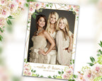 Wedding Photobooth Template 4x6 Portrait Rose pink Photo booth Template, Sweet Sixteen 16, Bridal Shower
