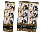Wedding Photo booth Template Gold Glitter Photobooth Template for Birthday Gold Bridal Wedding Anniversary 4x6 Photo Booth Template