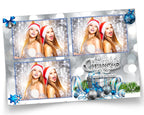 Photo Booth Template Merry Christmas Day Party 2021 Silver Photobooth Template 4x6 Photo Strips Frame Template