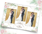 Wedding, Bridal Shower, Sweet 16, Floral Anniversary Photo Booth Template 4x6 Photobooth Template with xbdr psd png jpg and mockup