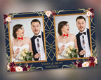 Wedding Bridal Shower Sweet 16 Floral Anniversary Photo Booth Template 4x6 Photobooth Template