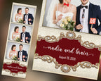 Luxury Photo Booth Template 2x6 and 4x6 Wedding Anniversary Bridal Shower Sweet 16 Photobooth 2x6 Template photo strip strips png xbdr psd