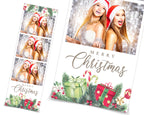 Photo Booth Template Merry Christmas Day Party 2021 Silver Photobooth Template 2x6 Photo Strips Frame Template