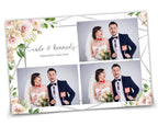 Wedding Photo Booth Template, Floral Photobooth Template, 4x6 Silver Photo booth Template, Sweet Sixteen, Sweet 16, Bridal Shower, With XBDR