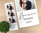 Wedding signature black and white Bridal Shower Anniversary Photo Booth Template 2x6 Strip and 4x6 Strip Photobooth Template with FONT