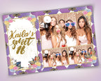 Photobooth Template Sweet 16 Birthday Quinceanera Sweet Sixteen Birthday Photo Booth Template photo Strips 2x6 and 4x6 Bday