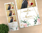 Wedding Photobooth Template, Floral Photobooth Template, 2x6 Wedding Photo booth Template, Sweet Sixteen, Sweet 16, Bridal Shower, 2x6