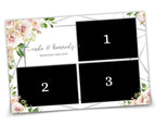 Wedding Photo Booth Template, Floral Photobooth Template, 4x6 Silver Photo booth Template, Sweet Sixteen, Sweet 16, Bridal Shower, With XBDR