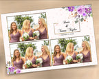 Purple Floral Photo Booth Template purple Flower Greenery Wedding Bridal Shower Photobooth 4x6