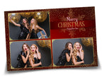 Photo Booth Template Merry Christmas New Year 2021 Party Photobooth Template 4x6  3 Photo Frame Template