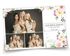 Photo Booth Template Wedding Bridal Shower Sweet 16 Floral Anniversary 4x6 Photobooth Template with xbdr psd png jpg and mockup