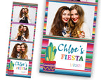 Serape Fiesta Photobooth Template, Holiday Party, Gala, Feast day, Cactus, Photo Booth Template, Strip 2x6