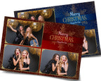 Photo Booth Template Merry Christmas New Year 2021 Party Photobooth Template 4x6  3 Photo Frame Template