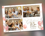 Quince Photo Booth Birthday Photobooth Template Quinceañera rose gold Balloon sweet 16 Photo Booth Mis Quince XV Quinceanera 444