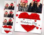 Valentine Party Day Photo Booth Template Love Pink 2x6 photobooth template included with Font