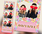 Valentine Day Candy Hearts Photo Booth Template Love Pink 2x6 Photobooth Template included with Font