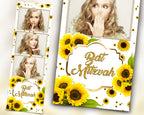 Sweet 16 Quinceanera Photobooth Template Sunflower Photobooth Template photo booth Strip 2x6