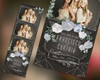 Wedding Photo Booth Template, Floral Photobooth Template, 2x6 Wedding Photo booth Template, Sweet Sixteen, Sweet 16, Bridal Shower