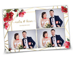 Wedding Photobooth Template, Floral Photobooth Template, 4x6 Wedding Photo booth Template, Sweet Sixteen, Sweet 16, Bridal Shower, With XBDR