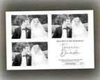 Wedding signature black and white Wedding/ Anniversary Photo Booth Template 4x6 inch Photobooth Template with FONT
