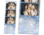 Snowflakes Photo Booth Template | Sweet 16 | Winter Wonderland | Snow 2x6 stripe | Snowflake Photobooth