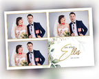 Wedding Bridal Shower green Photobooth Template Floral leaves Anniversary Template 4x6 3 shot photo booth template watercolor eucalyptus