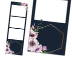 Wedding Bridal Shower Photobooth Template Sweet 16 Sixteen Floral Anniversary Photo Booth Template  2x6