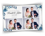 Wedding Photo Booth Template blue floral 4x6