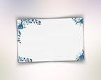 Wedding Photo Booth Template blue floral 4x6