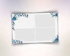 Wedding Photo Booth Template blue floral 4x6