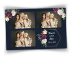 Photo Booth Template Wedding, Bridal Shower, Sweet 16, Floral, Anniversary PhotoBooth Template 4x6