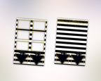Graduation Party Photobooth template, class of, black gold & white strip 2x6 triple shot photo booth template