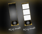 Photobooth Template Gold Glitter, Birthday Gold Bridal Wedding Anniversary 2x6 Strip Photo Booth Template