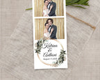 Wedding Bridal Shower Sweet 16 Floral greenery Anniversary Photo Booth Template 2x6 Photobooth Template with XBDR Booth File and Font
