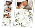 Wedding Bridal Shower Floral Anniversary Photo Booth Template 2x6 Photobooth Template with Font file