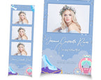 Photo Booth Template Sweet 16, Sweet Sixteen Photobooth Template, Birthday Photo Booth 2x6 with Font