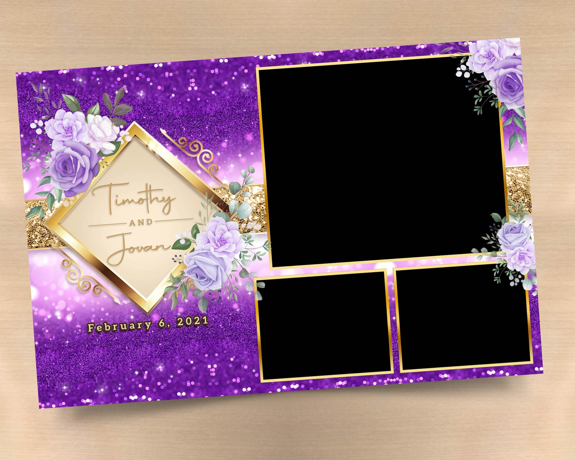 Photo booth template wedding birthday sweet 16 anneversary photobooth template 4x6