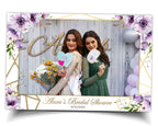 Wedding Photobooth Template, Purple Floral bridal shower, 4x6 Photo booth Template, Sweet Sixteen, Sweet 16 600