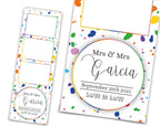Colorful Wedding and Anniversary Photobooth Template 2x6 & 4x6 Strip Photo Booth Template with Fonts