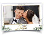 Wedding Photo booth Template Greenery and gold Bridal Shower Anniversary 4x6 landscape watercolor eucalyptus photobooth template TB336